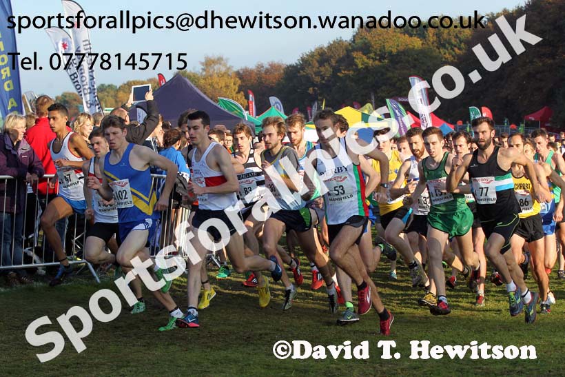 Senior men, National Cross Country Relays, Berry Park, Mansfield. Photo: David T. Hewitson/Sports for All Pics